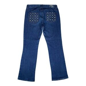 Mecca Femme Jeans Womens Bootcut Embellished Pockets Embroidered Denim 13/14